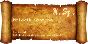 Moldrik Szorina névjegykártya